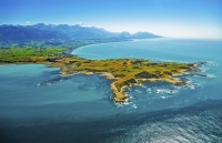 Kaikoura_Peninsula;Aerial;Kaikoura;seaward_Kaikoura_Range;green_fields;paddocks;