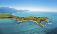 Kaikoura_Peninsula;Aerial;Kaikoura;seaward_Kaikoura_Range;green_fields;paddocks;