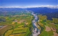 Aerial;Wairau_Plains_and_Coast;Marlborough;vineyards;braided_rivers;Wairau_River