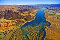 Aerial;Cromwell;Lake_Dunstan;Otago;Heritage_Museum;churches;church;Clutha_river;